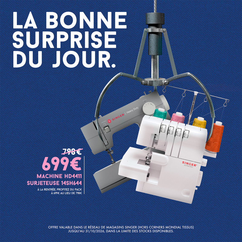 Machine à coudre HD 4411 + surjeteuse 14SH644 -  - Machines à coudre Mécaniques