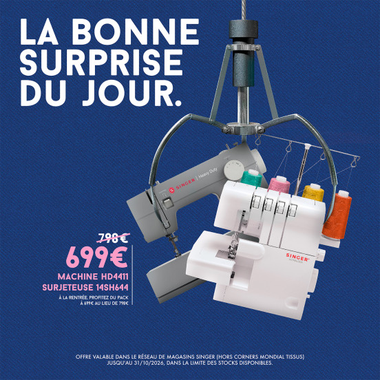Machine à coudre HD 4411 + surjeteuse 14SH644 -  - Machines à coudre Mécaniques