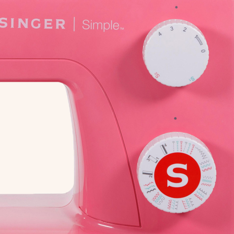 SINGER Machine à coudre SIMPLE 3223 - 70W - 23 points - Rouge - Cdiscount  Electroménager